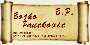 Bojko Paučković vizit kartica